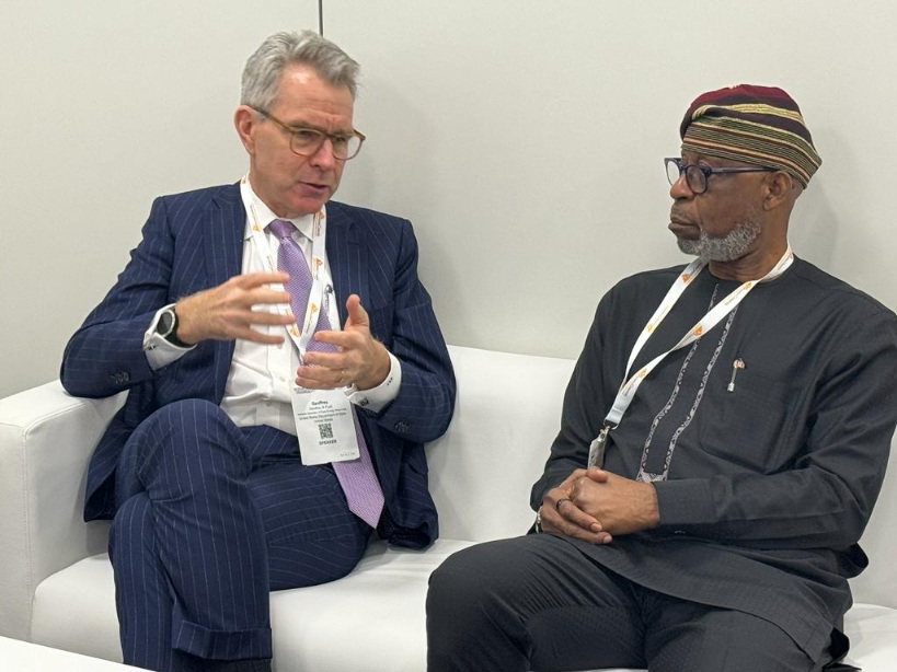 Minister of Solid Minerals Development, Dr. Oladele Alake and the United States Assistant Secretary for Energy and Natural Resources Geoffrey Pratt .